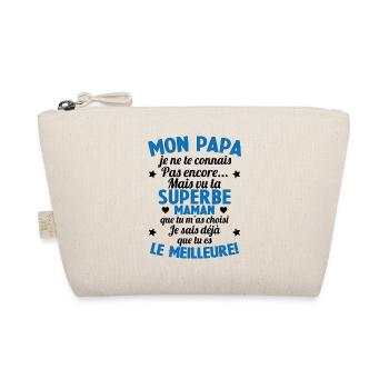 Annonce grossesse Cadeau Futur Papa Future Maman - Trousse biologique - nature - Devant