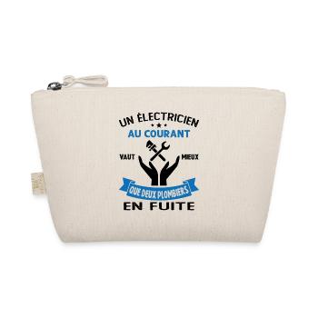 Plombier Cadeau Homme Humour Papa Electricien - Trousse biologique - nature - Devant