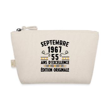 55 Ans Anniversaire Vintage Né(e) Septembre 1967 - Trousse biologique - nature - Devant