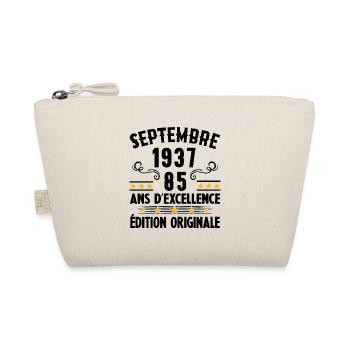 85 Ans Anniversaire Vintage Né(e) Septembre 1937 - Trousse biologique - nature - Devant