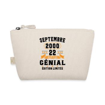 22 Ans Anniversaire Vintage Né(e) Septembre 2000 - Trousse biologique - nature - Devant