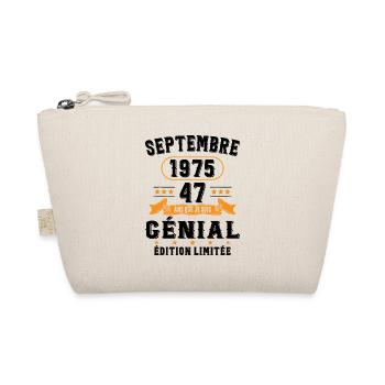 47 Ans Anniversaire Vintage Né(e) Septembre 1975 - Trousse biologique - nature - Devant