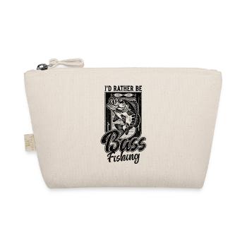 I'd Rather Be Bass Fish Fishing Funny Fisherman - Organic Pouch - nature - Front