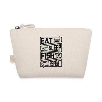 Fisherman Funny Fishing Eat Sleep Fish Repeat - Organic Pouch - nature - Front