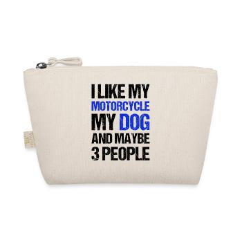 Motard J’aime Mon Chien Moto & Peut-être 3 Personnes - Trousse biologique - nature - Devant