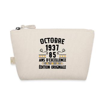 85 Ans Anniversaire Vintage Né(e) en Octobre 1937 - Trousse biologique - nature - Devant