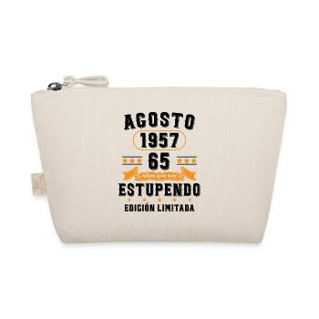 65 Ans Anniversaire Vintage Né(e) en Août 1957 - Trousse biologique - nature - Devant