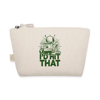 I'd Hit That Funny Golf Retro Golfer - Organic Pouch - nature - Front