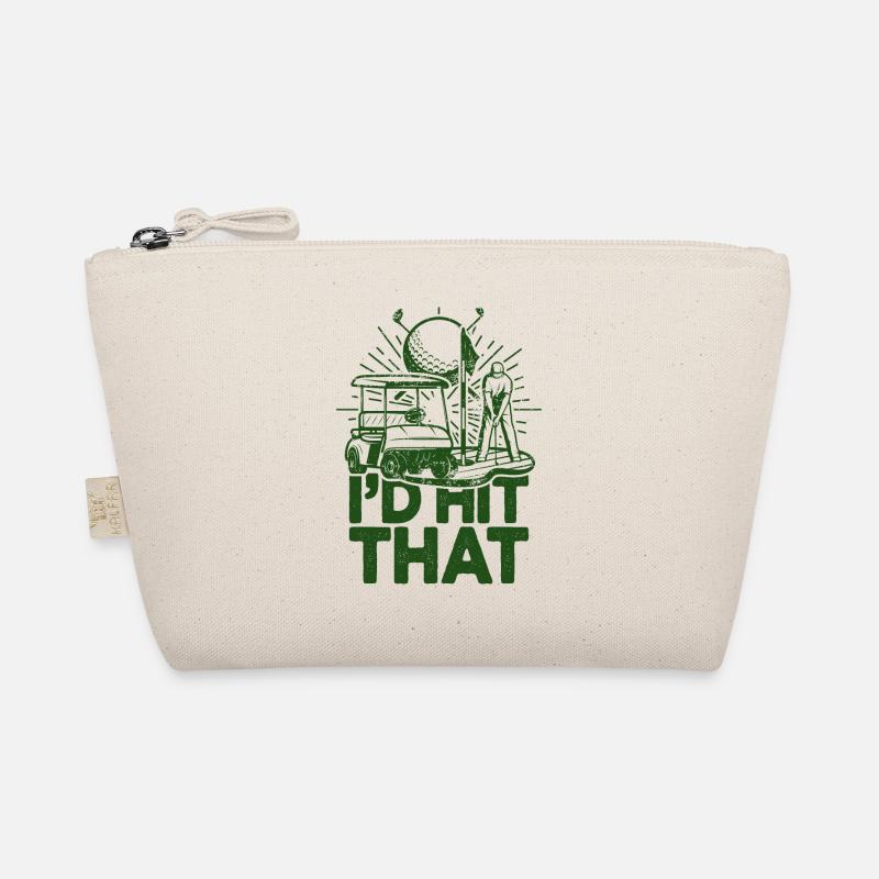 I'd Hit That Funny Golf Retro Golfer Organic Pouch
