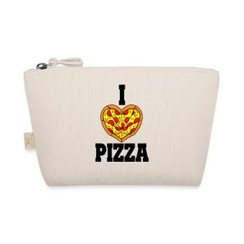 Ich liebe Pizza Retro Funny Pizza Lover Fast Food - Bio-Täschchen - Natur - Vorne