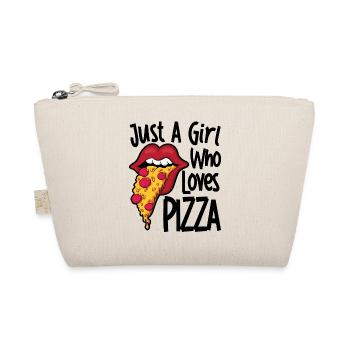 Juste une fille qui aime la pizza drôle de pizza - Trousse biologique - nature - Devant