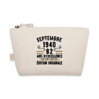 82 Ans Anniversaire Vintage Né(e) Septembre 1940 - Trousse biologique - nature - Devant