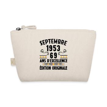 69 Ans Anniversaire Vintage Né(e) Septembre 1953 - Trousse biologique - nature - Devant