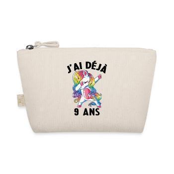 J'ai Déja 9 Ans Cadeau Anniversaire Fille Licorne - Trousse biologique - nature - Devant