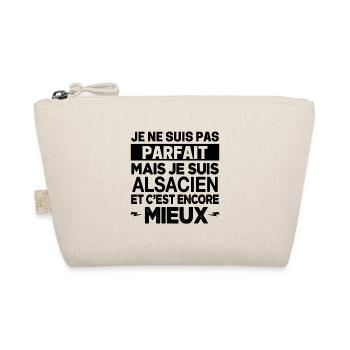 Je ne suis pas parfait mais Alsacien Alsace Cadeau - Trousse biologique - nature - Devant