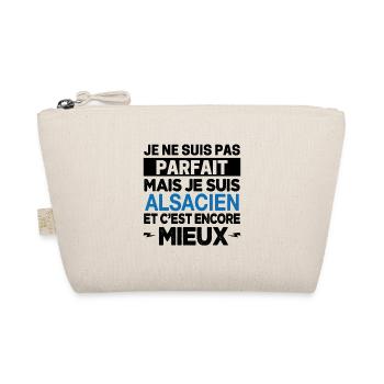 Je ne suis pas parfait mais Alsacien Alsace Cadeau - Trousse biologique - nature - Devant