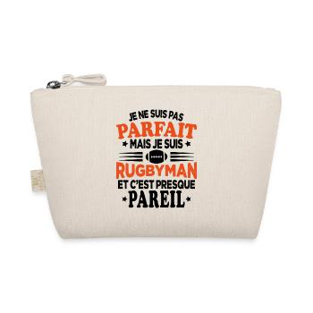 Pas Parfait Mais Je Suis Rugbyman Humour Cadeau - Trousse biologique - nature - Devant