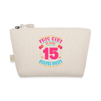 This Girl Is Now 15 | Cupcake Themed - Organic Pouch - nature - Front