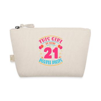 This Girl Is Now 21 | Cupcake Themed - Organic Pouch - nature - Front