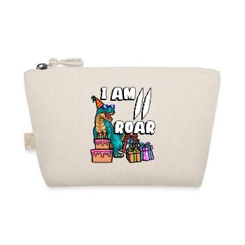 I Am 2 Roar | Dinosaur Birthday Shirt | - Organic Pouch - nature - Front