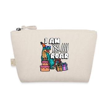 I Am 9 | Dinosaur Birthday Shirt | - Organic Pouch - nature - Front