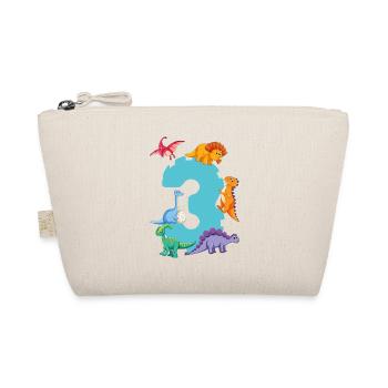 3rd birthday | Dinosaur Birthday Shirt | - Organic Pouch - nature - Front