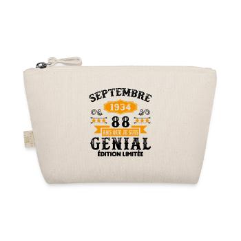88 Ans Anniversaire Vintage Né(e) Septembre 1934 - Trousse biologique - nature - Devant