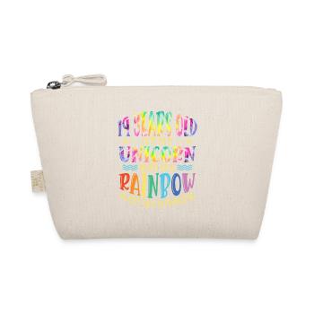19 years old Cute Like a Unicorn Bright Like - Organic Pouch - nature - Front