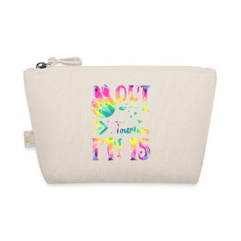 Peace Out Fourteen I'm 15 | Tie Dye Themed - Organic Pouch - nature - Front