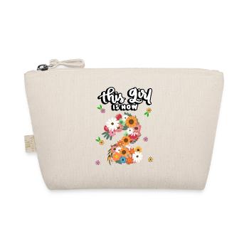 This girl is now 2 colorful flowers 2. - Organic Pouch - nature - Front