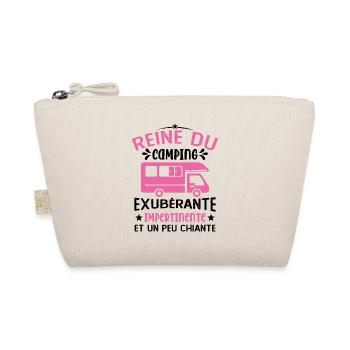 La Reine Du Camping Campeuse Cadeau Campeur Femme - Trousse biologique - nature - Devant