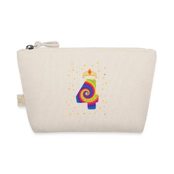 4th Birthday Krone | Tie Dye Themed Birthday | - Organic Pouch - nature - Front