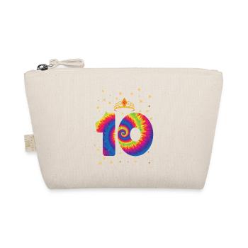 10th birthday Krone | Tie Dye Themed Birthday - Organic Pouch - nature - Front