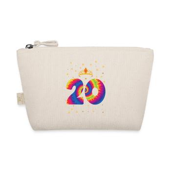 20th birthday Krone | Tie Dye Themed Birthday - Organic Pouch - nature - Front