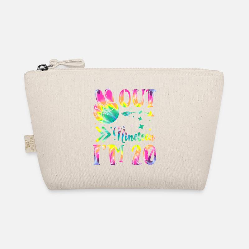 Peace Out Nineteen I'm 20 | Tie Dye Themed Organic Pouch