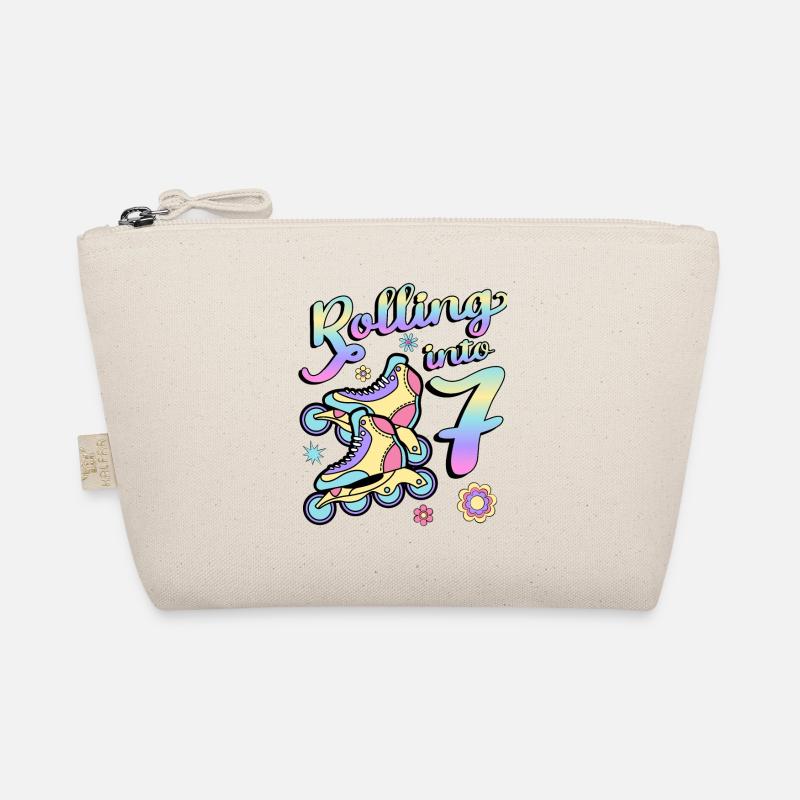 Rolling Into 7 Roller Skaters Skates 7th Year Organic Pouch