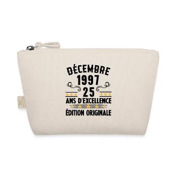25 Ans Anniversaire Vintage Né(e) en Décembre 1997 - Trousse biologique - nature - Devant