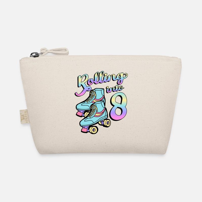 Rolling Into 8 Roller Skaters Skates 8e anniversaire Trousse biologique