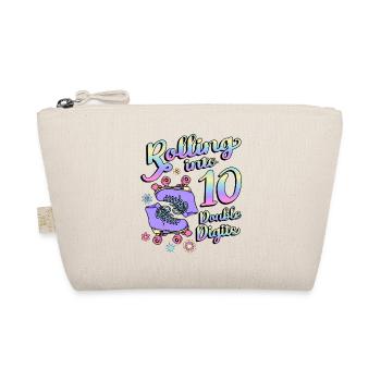 Rolling Into 10 Double Digits Floral Skaters 10. - Bio-Täschchen - Natur - Vorne