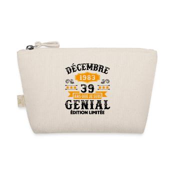 39 Ans Anniversaire Vintage Né(e) en Décembre 1983 - Trousse biologique - nature - Devant