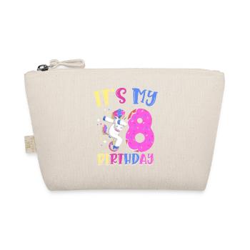 It's my 8 birthday popping unicorn pony 8. - Organic Pouch - nature - Front