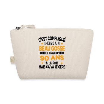 Cadeau d'anniversaire Beau gosse et d'avoir 90 ans - Trousse biologique - nature - Devant
