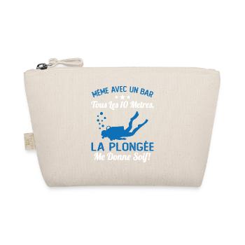 La Plongée Me Donne Soif Mer Cadeau Plongeur Apnée - Trousse biologique - nature - Devant