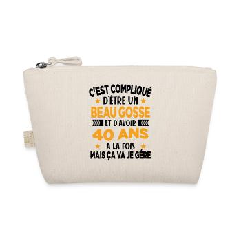 Beau gosse et d'avoir 40 ans Cadeau d'anniversaire - Trousse biologique - nature - Devant
