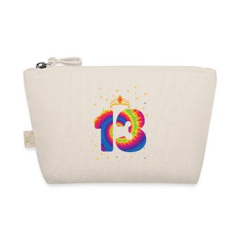 13th birthday Krone | Tie Dye Themed Birthday | - Organic Pouch - nature - Front