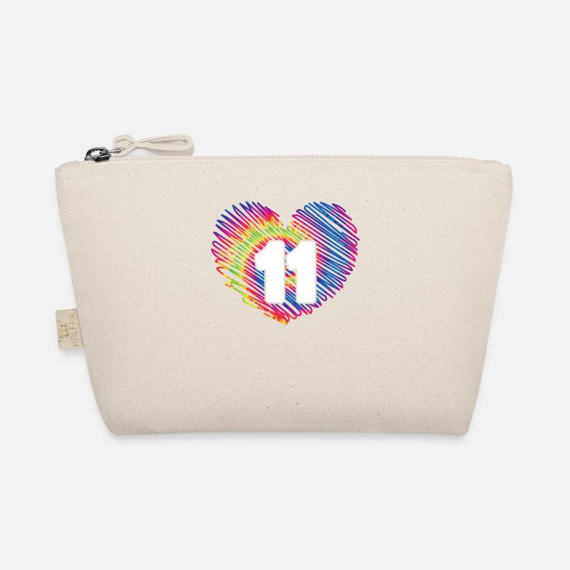 11. Geburtstag Herz Tie Dye | Tie Dye Themed Bio-Täschchen