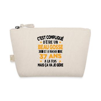 Beau gosse et d'avoir 37 ans Cadeau d'anniversaire - Trousse biologique - nature - Devant