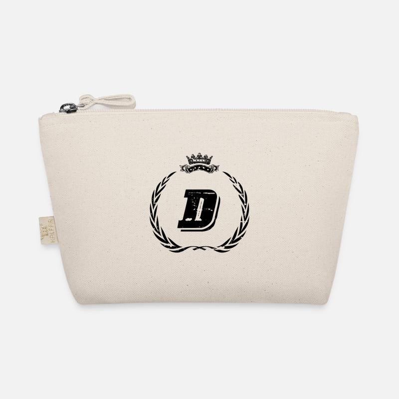 D letter wreath Organic Pouch
