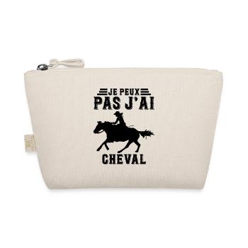 Je Peux Pas J'ai Cheval Équitation Cavalier Poney - Trousse biologique - nature - Devant