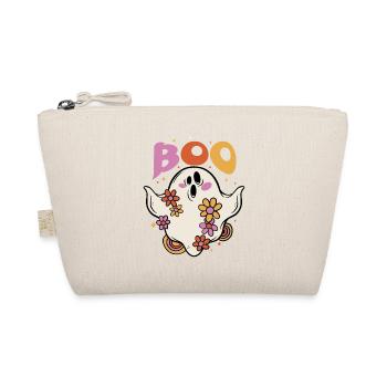 Boo Spooky Floral Flower-lover Ghost Halloween - Organic Pouch - nature - Front